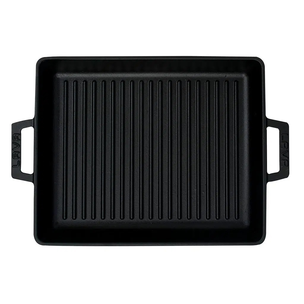 Lava Izgara Grill Demir Döküm Tava 26x32 Metal Kulplu LV ECO GT 2632 T3 