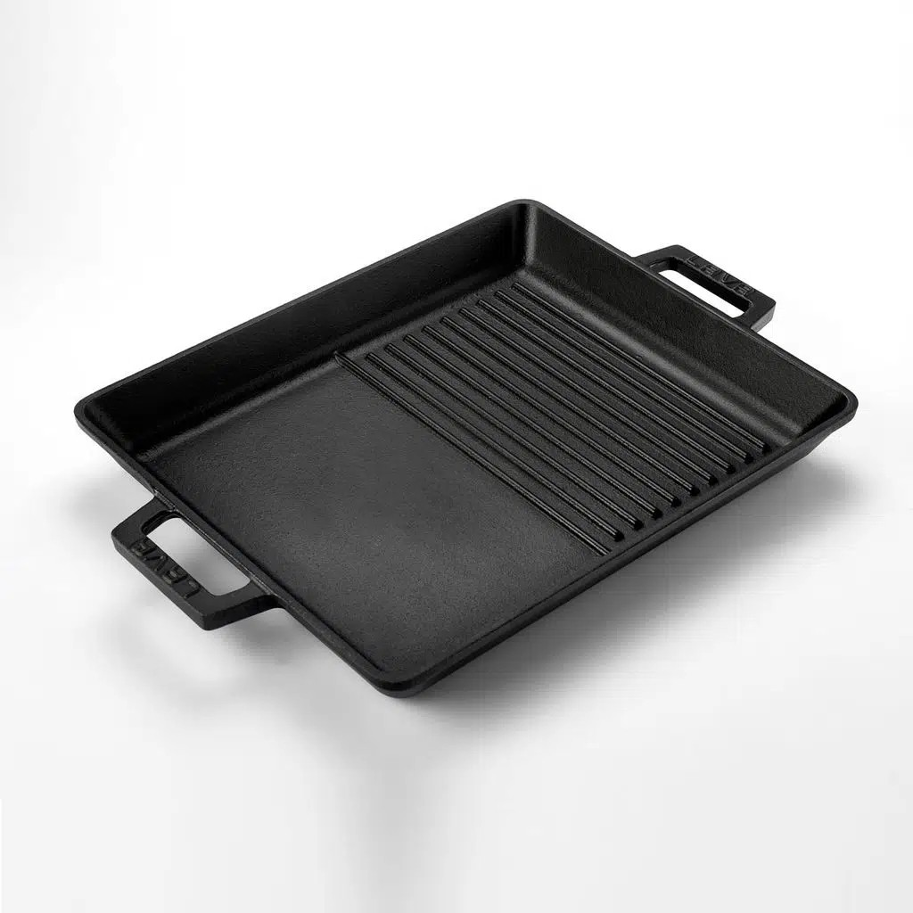 Lava Izgara Grill Demir Döküm Tava Hibrit 26x32 Metal Kulplu LV ECO GT 2632 T4 