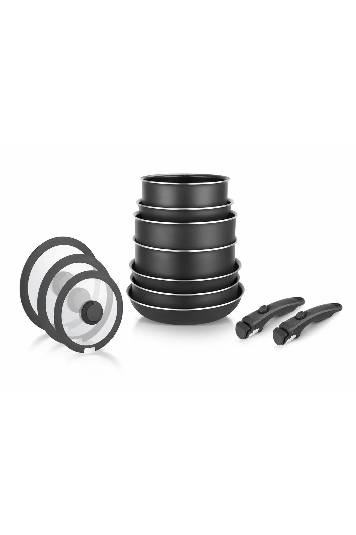 Leggno AIO2252SET12 All In One Titanium 12 Parça Tencere Tava Set 