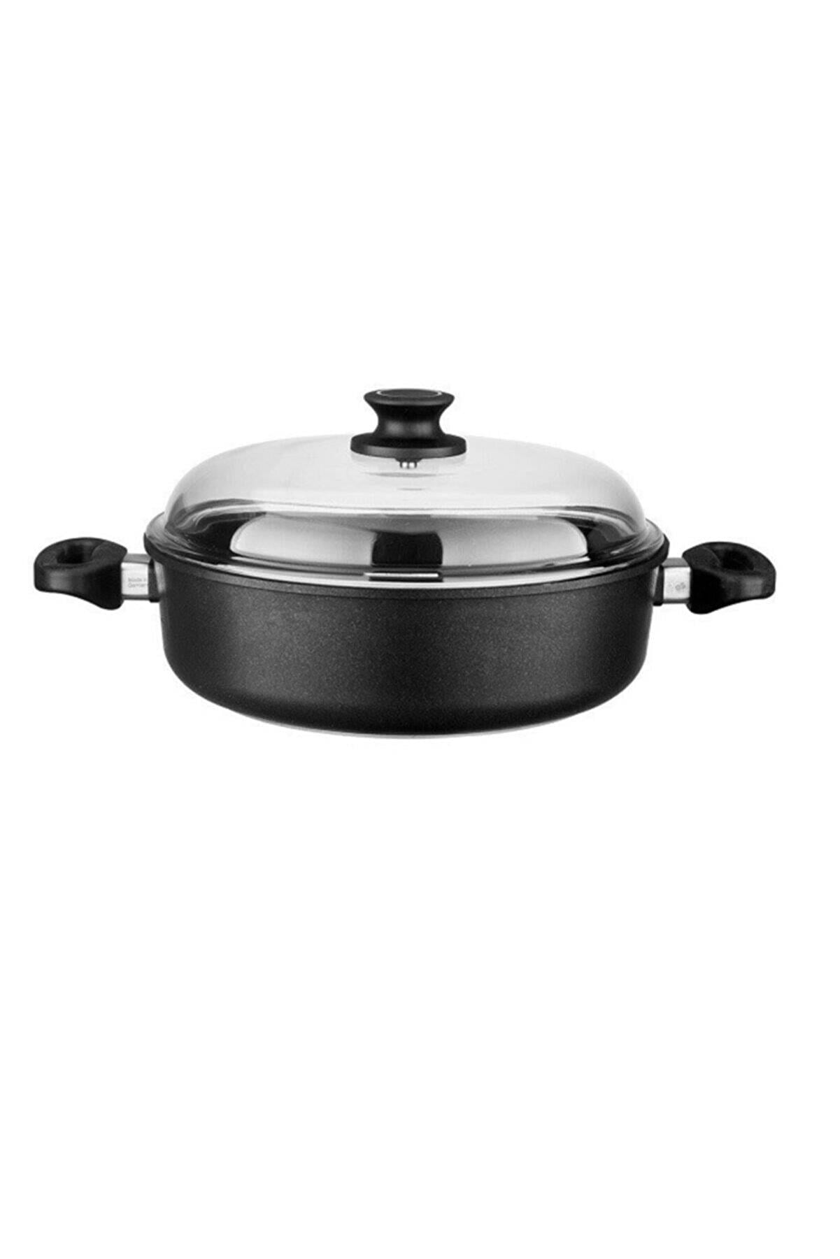 Leggno BLK2222ST28 Black Döküm Sığ Tencere 28 Cm İndüksiyon 