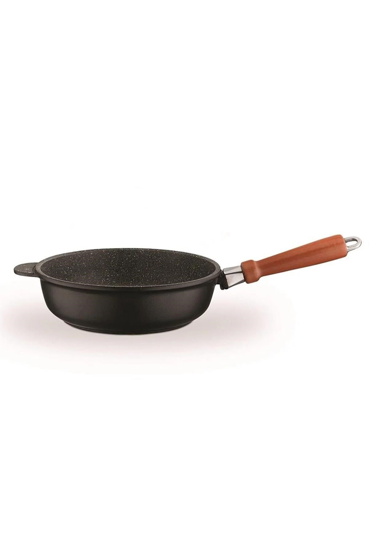 Leggno Fsn2600td24ınd Fushion Granit Derin Tava 24 Cm Ahşap Sap 