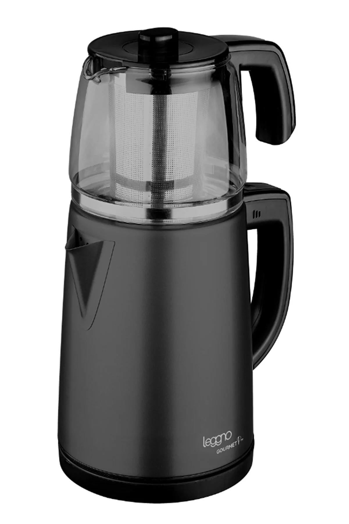 Leggno GRM102GTMBK Gourmet Pro Cam Demlikli Çay Makinesi Siyah 