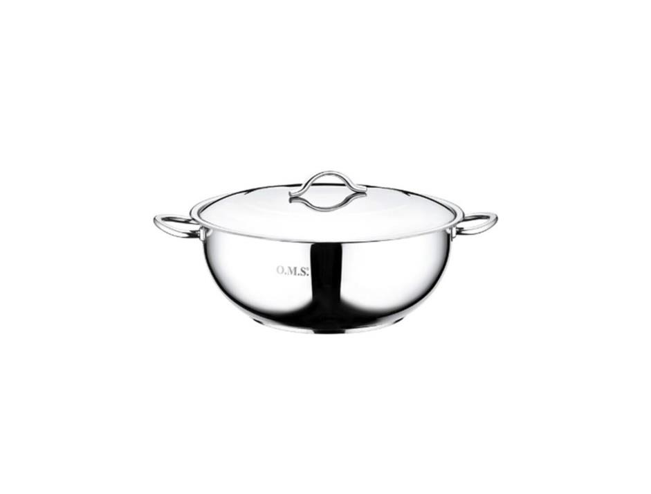 Oms 2006 Silver Basık Çelik Tencere 32x12 Cm 9 Litre 