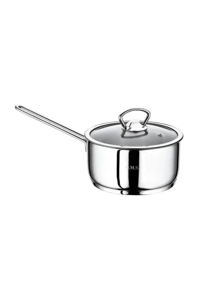 Oms 2008-T Mini Basık Tek Kulp Sos Tencere 12x5 Cm 0,50 Litre 
