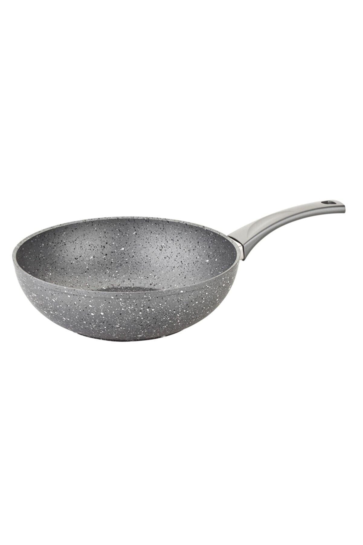 Oms 3211 28 Cm Granit Wok Tava Gri 