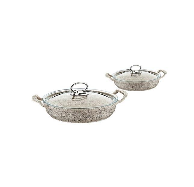 Oms 3286 Döküm Granit 4 Parça Sahan Set ( 18-22 Cm) 