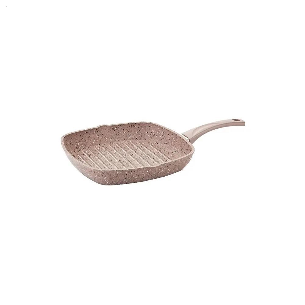 Oms Granit Krem Kare Tava 28 Cm 