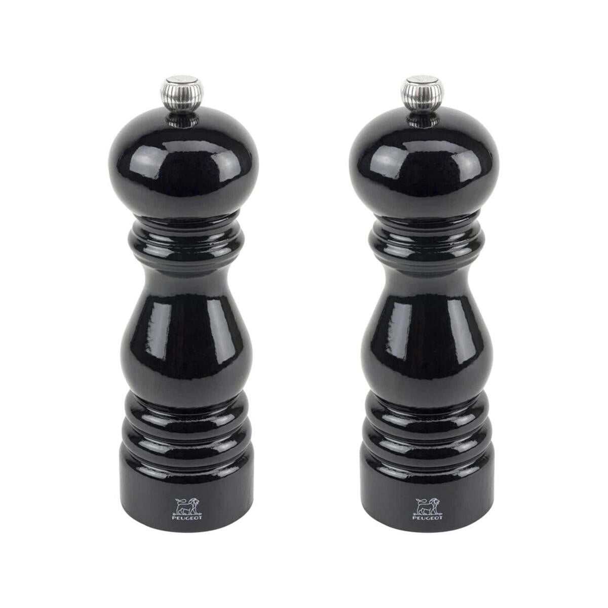 Peugeot Paris Ahşap Siyah Lake Karabiber Ve Tuz Değirmeni Set 22 Cm 