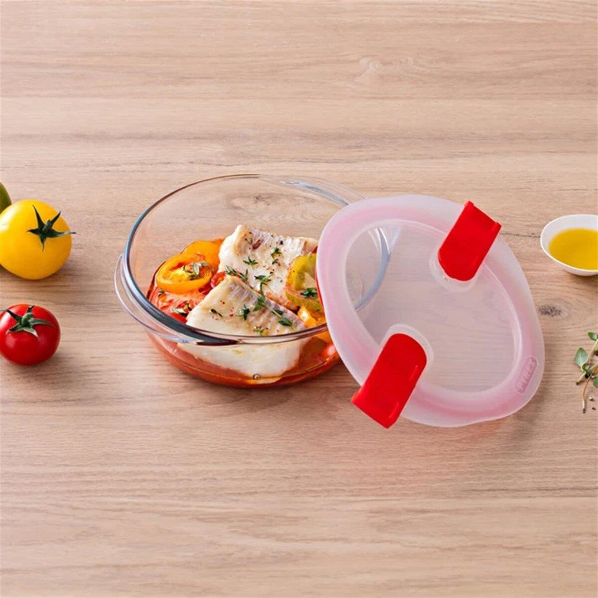 Pyrex 206ph00/7145 Yuvarlak Saklama Kabı Mikrodalga 0,35 Lt 