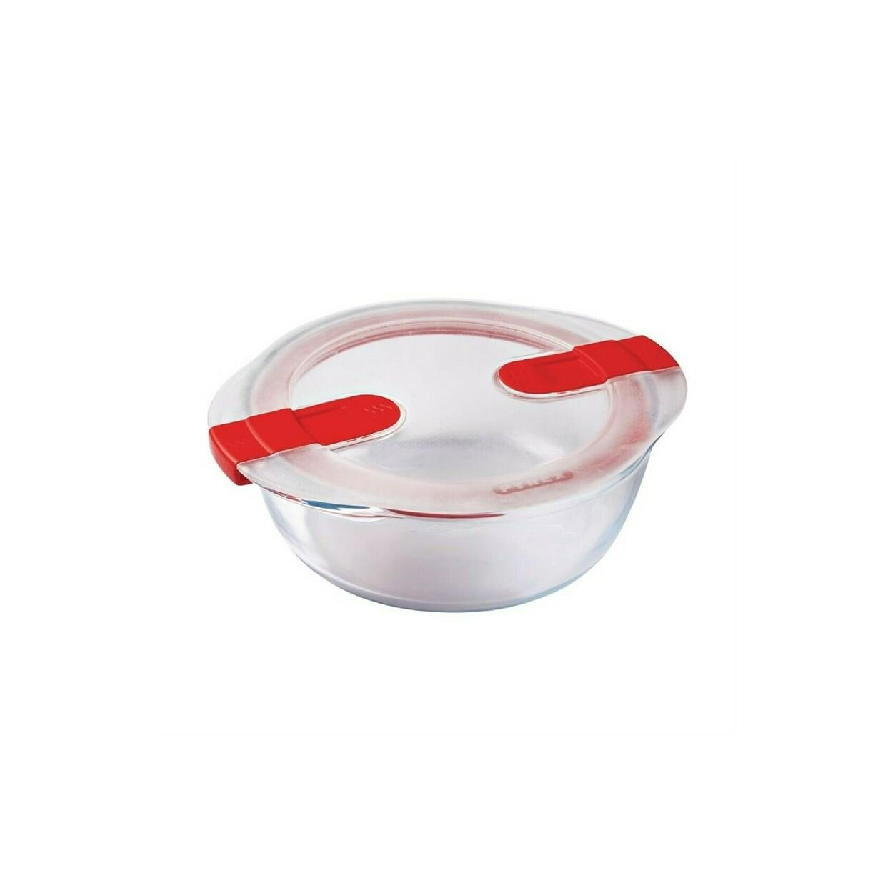 Pyrex 207PH00/7145 Yuvarlak Kapaklı Mikrodalga Saklama Kabı 1,1L 