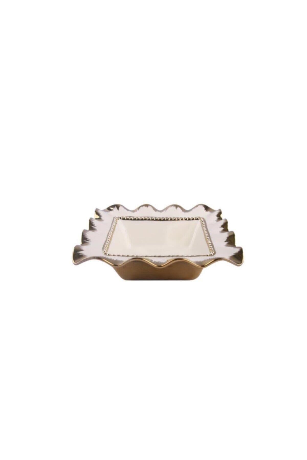Roy King Avangarde Kare Bol Kase Altın 27cm GBO 088 