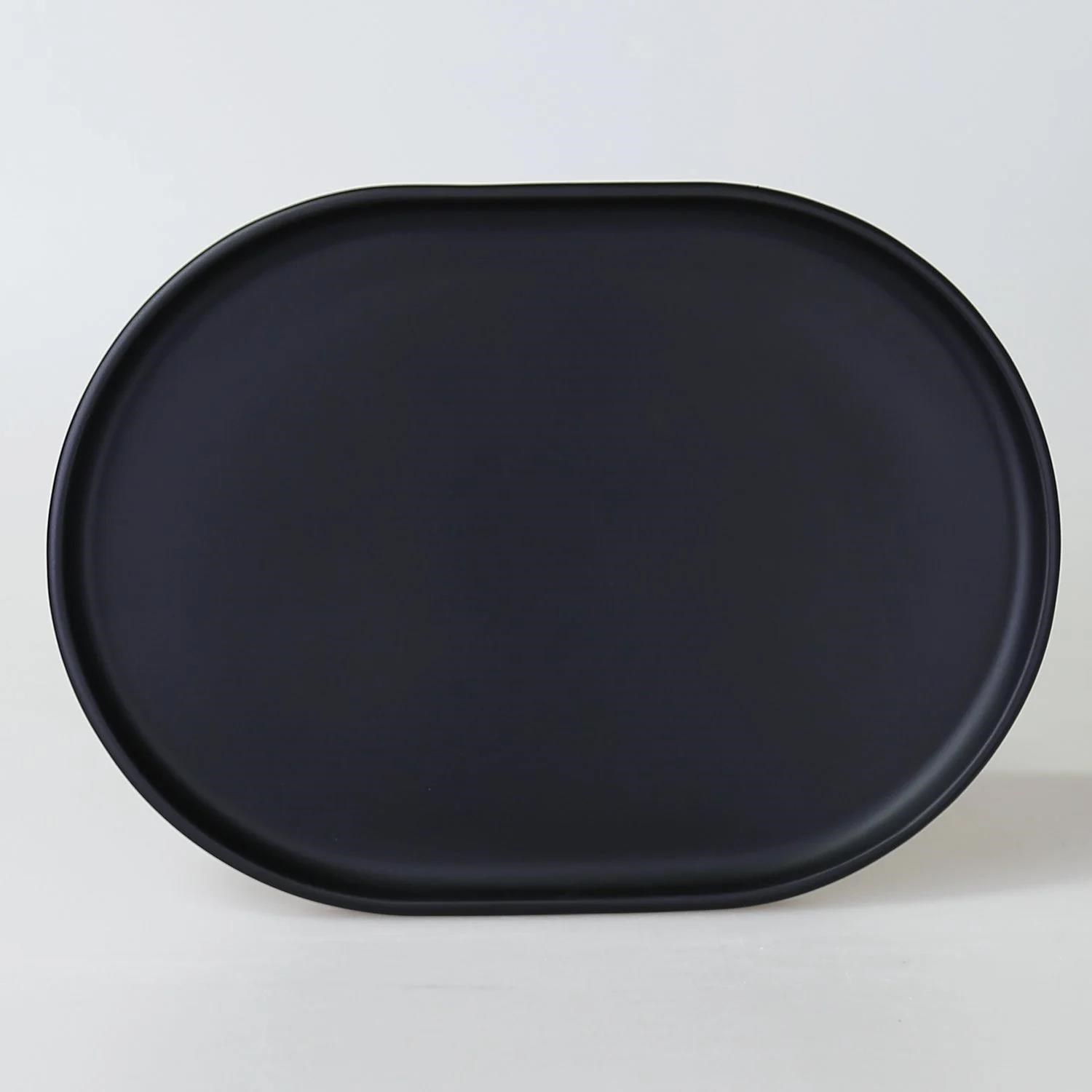 Selim Victoria Oval Tepsi Büyük Siyah 121SYH11RS 