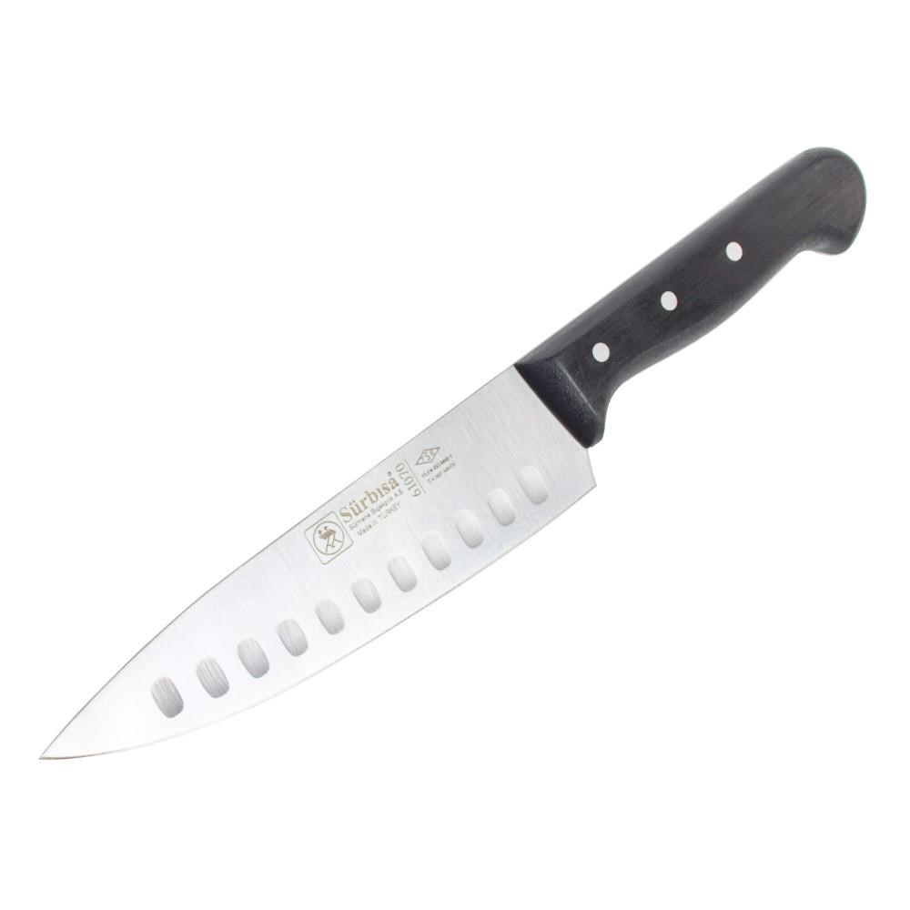 Sürbisa Sürmene 61070 Oluklu Şef Aşçı Bıçağı Pimli Sap 17 Cm 