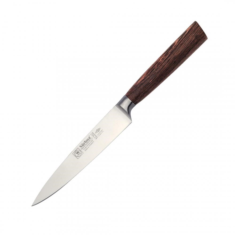 Sürbisa Sürmene 61302 Sıcak Dövme Mutfak Bıçağı Zeytin Saplı Ahşap 16 Cm 