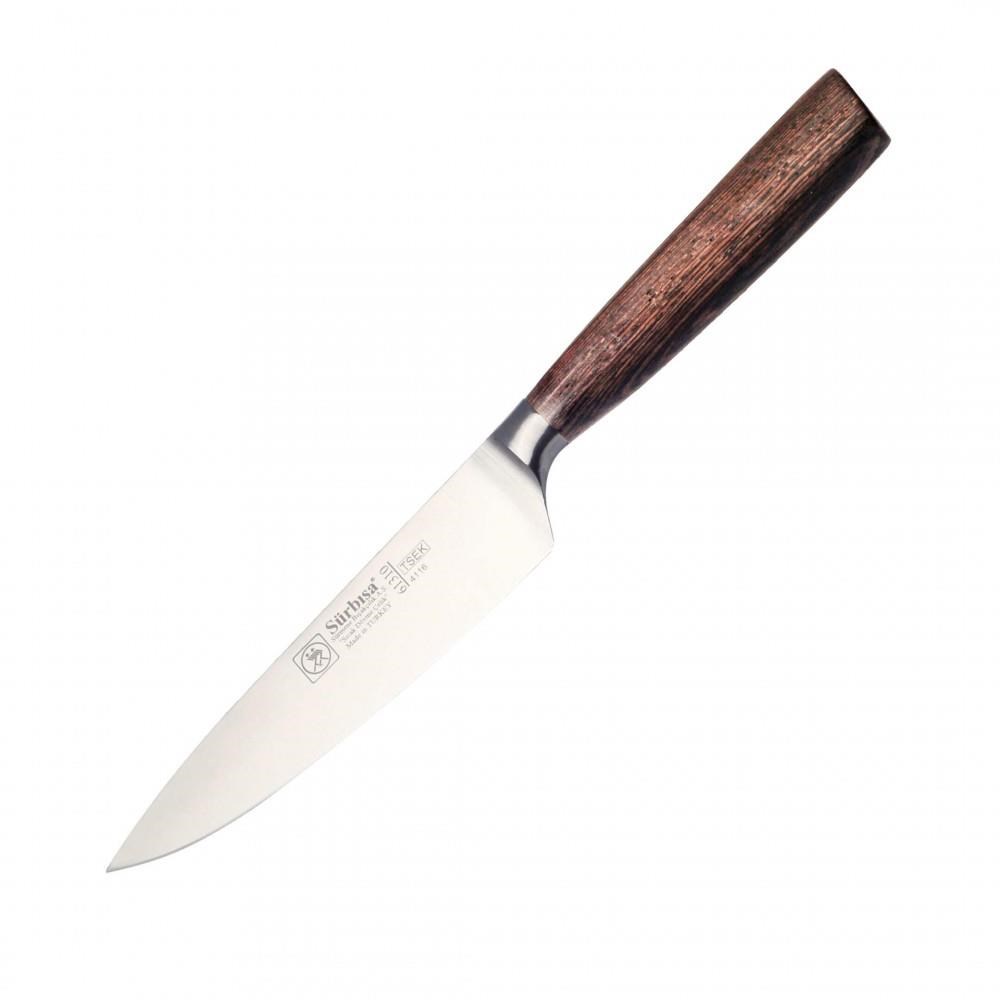 Sürbisa Sürmene 61310 Sıcak Dövme Mutfak Bıçağı Zeytin Saplı Ahşap 16 Cm 