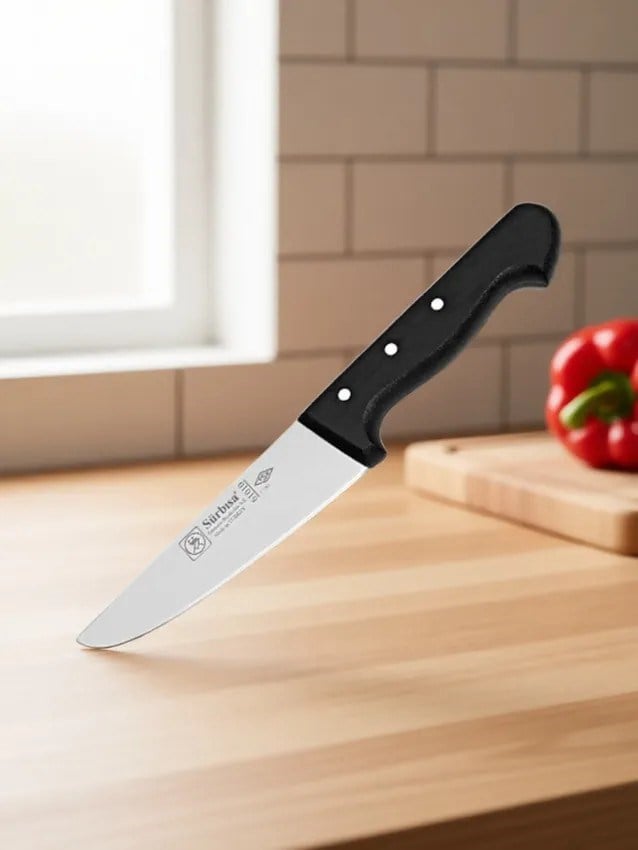 Sürmene Et Kasap Kurban Bıçağı 23.5 Cm Et Kesim Deri Yüzme Sıyırma Ekmek Sebze Mutfak Sürbisa 61010 