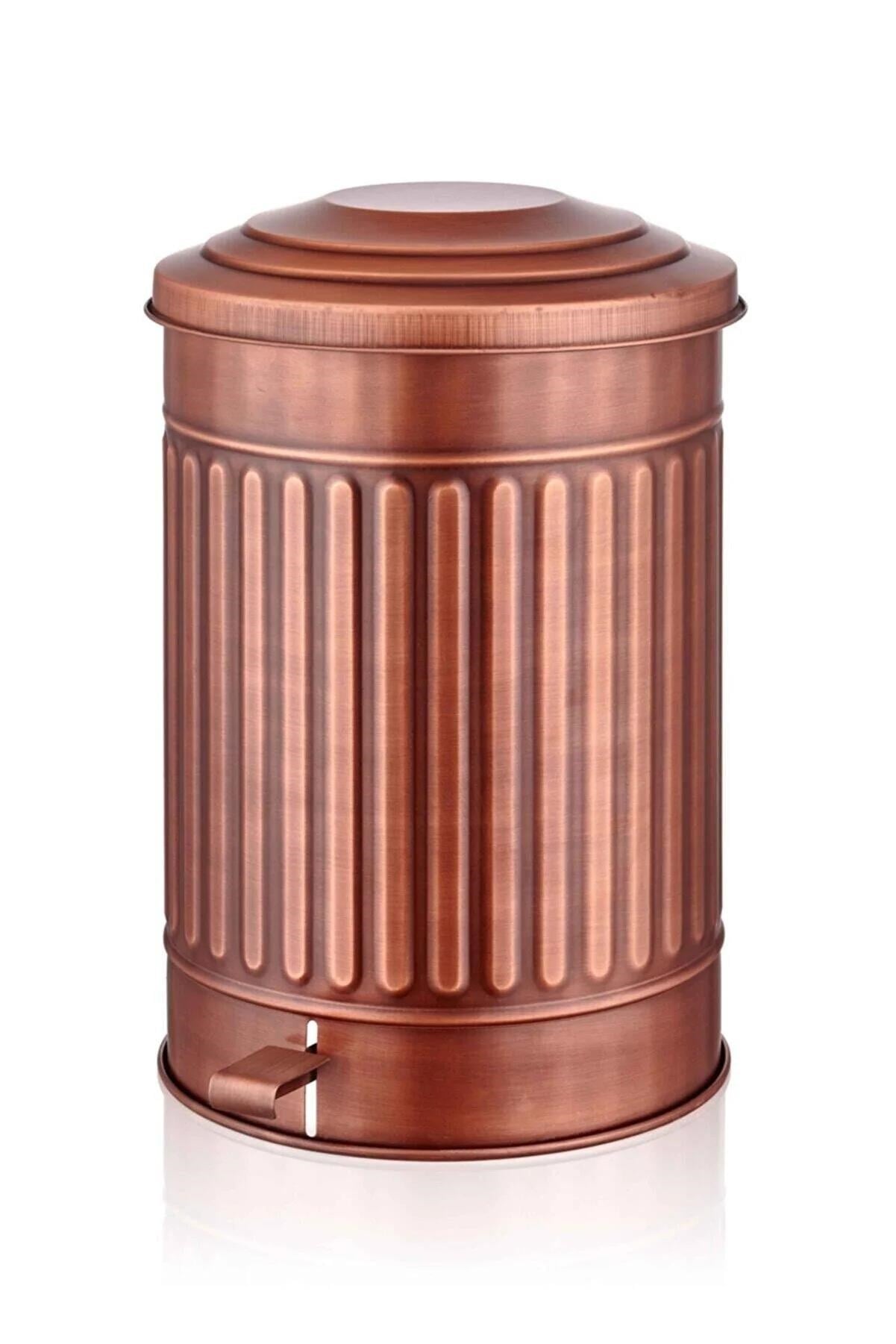 The Mia Çöp Kovası Mutfak Bakır Kaplama 37 Litre GLV0322 