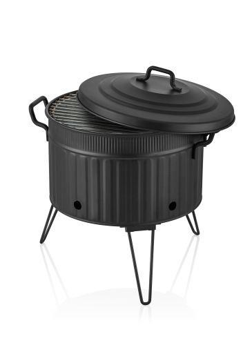 The Mia Mangal / Barbekü 38 x 35 x 35 Siyah GLV0698 