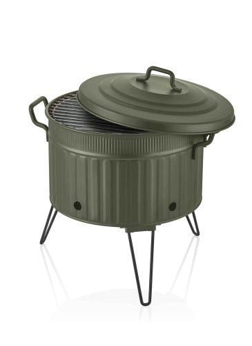 The Mia Mangal / Barbekü 38 x 35 x 35 Yeşil GLV0700 