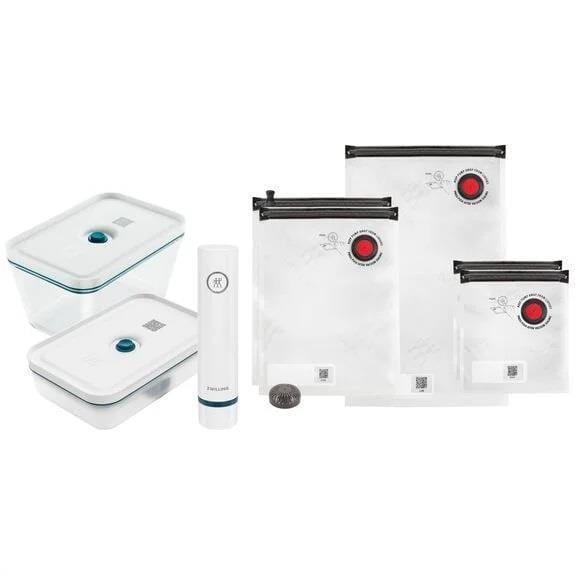 Zwilling 368150140 Vakum Başlangıç Seti Borosilikat Cam L 8 Parça Akdeniz Mavisi Lamer 