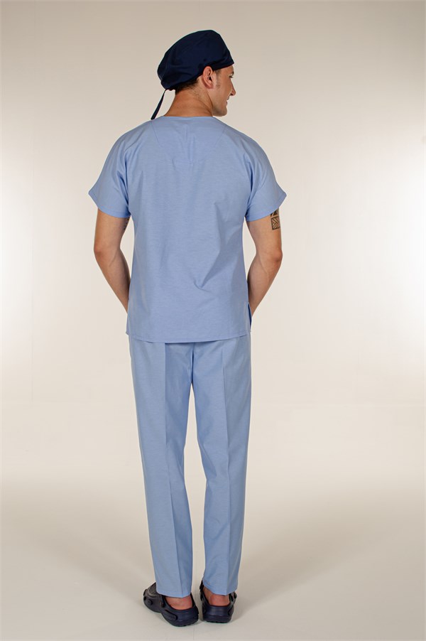 Açık Mavi Medikal Doktor Hemşire Scrubs Pantolon