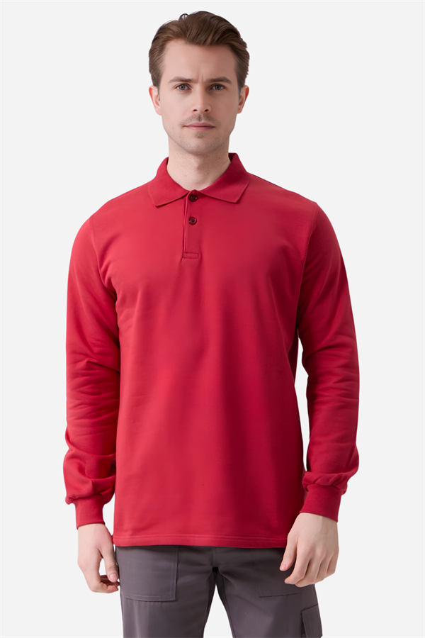 Mert Giyim İş ElbiseleriKırmızı Pamuklu Ve Uzun Kollu Kışlık Unisex Polo Yaka TişörtPolo Yaka SweatshirtKırmızı Pamuklu Ve Uzun Kollu Kışlık Unisex Polo Yaka Tişört | Mert Giyim İş Elbiseleri