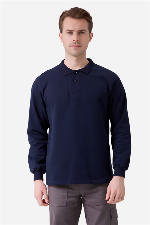 Mert Giyim İş ElbiseleriLacivert Pamuklu Ve Uzun Kollu Kışlık Unisex Polo Yaka TişörtPolo Yaka SweatshirtLacivert Pamuklu Ve Uzun Kollu Kışlık Unisex Polo Yaka Tişört | Mert Giyim İş Elbiseleri