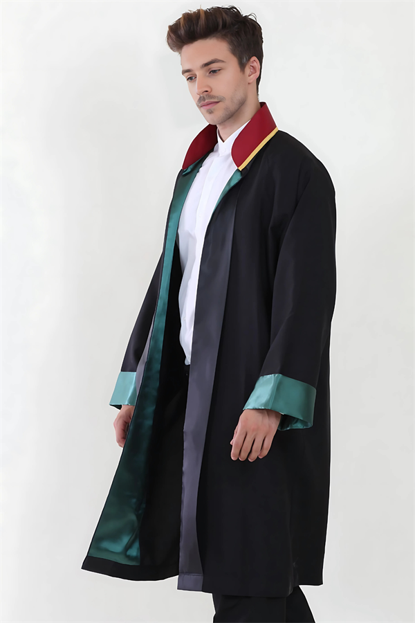 Siyah Kadın/Erkek Unisex Avukat Cübbesi