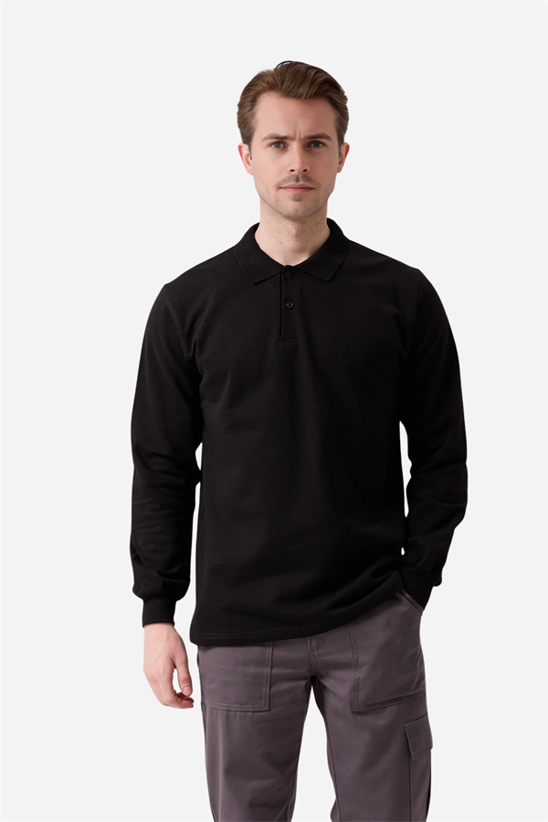 Mert Giyim İş ElbiseleriSiyah Pamuklu Ve Uzun Kollu Kışlık Unisex Polo Yaka SweatshirtPolo Yaka SweatshirtSiyah Pamuklu Ve Uzun Kollu Kışlık Unisex Polo Yaka Sweatshirt | Mert Giyim İş Elbiseleri