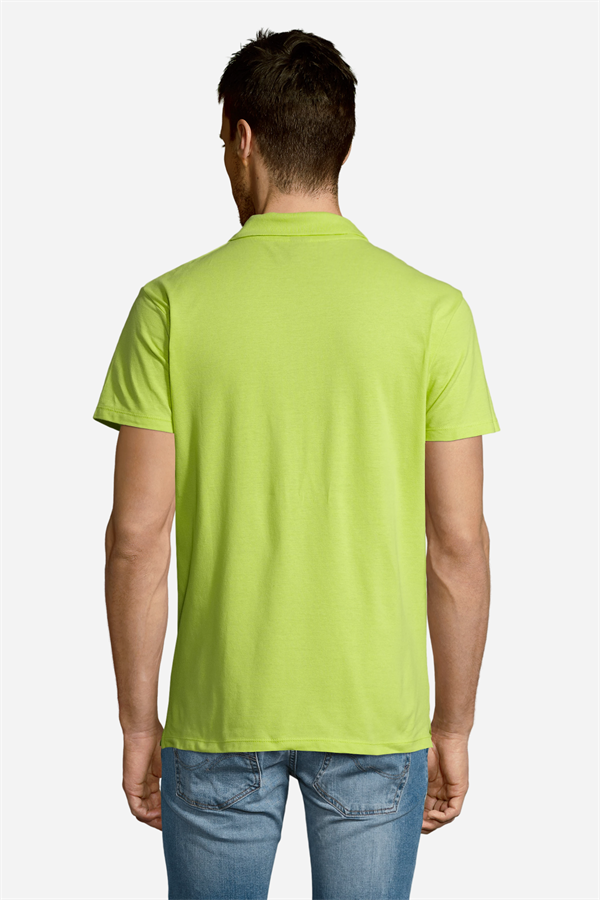 Yeşil Pamuklu Ve Kısa Kollu Kadın/Erkek Unisex Polo Yaka Tişört