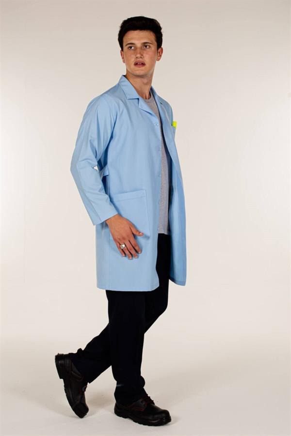 Açık Mavi Açık Yaka Erkek İş Önlük