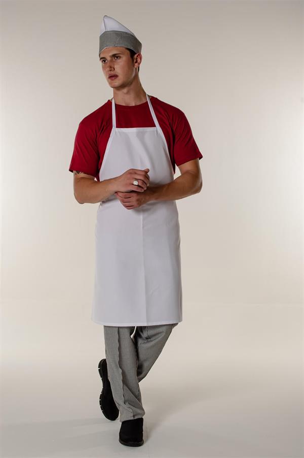 Beyaz Garson Aşçı Ve Mutfak Klasik Askılı Önlük