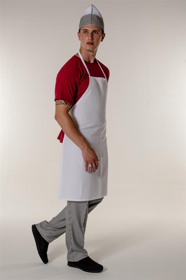 Beyaz Garson Aşçı Ve Mutfak Klasik Askılı Önlük
