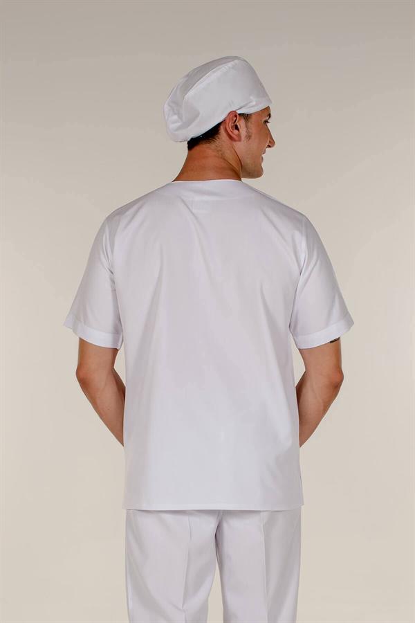 Beyaz Doktor Hemşire Tek Üst Erkek Cerrahi Forma