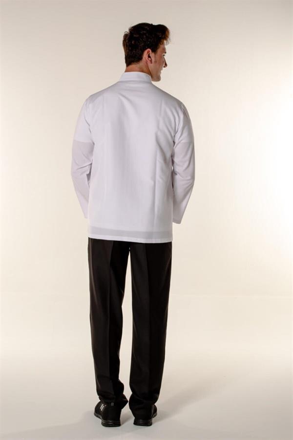 Beyaz Erkek İş Ceketi Hakim Yaka