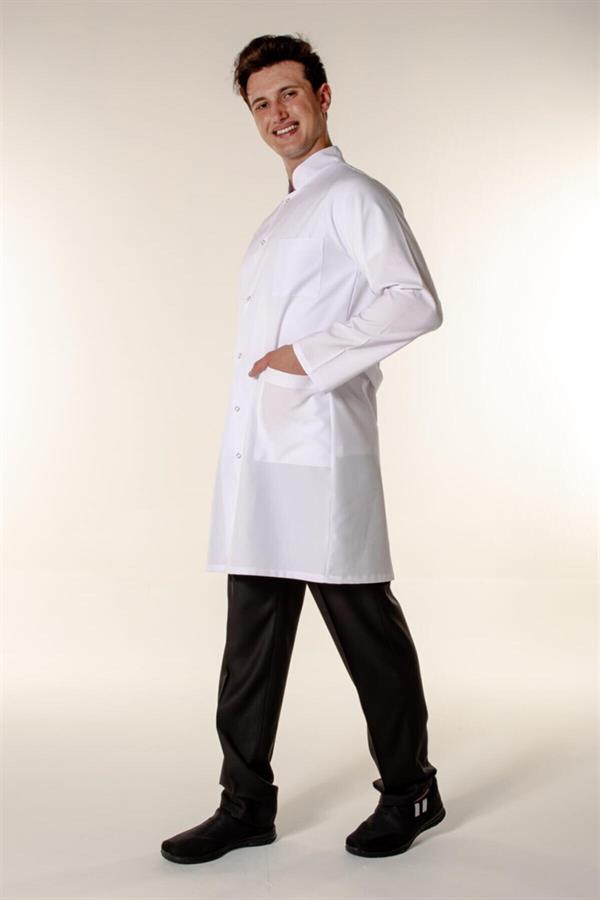 Beyaz Medikal Doktor Öğretmen Eczacı Hemşire Hakim Yaka Erkek İş Önlük