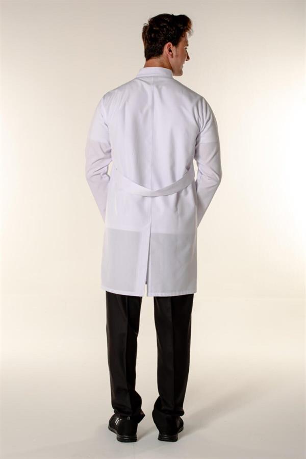 Beyaz Medikal Doktor Öğretmen Eczacı Hemşire Hakim Yaka Erkek İş Önlük