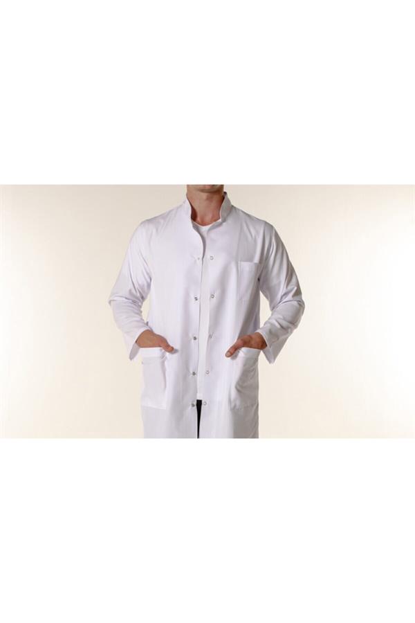 Beyaz Medikal Doktor Öğretmen Eczacı Hemşire Hakim Yaka Erkek İş Önlük