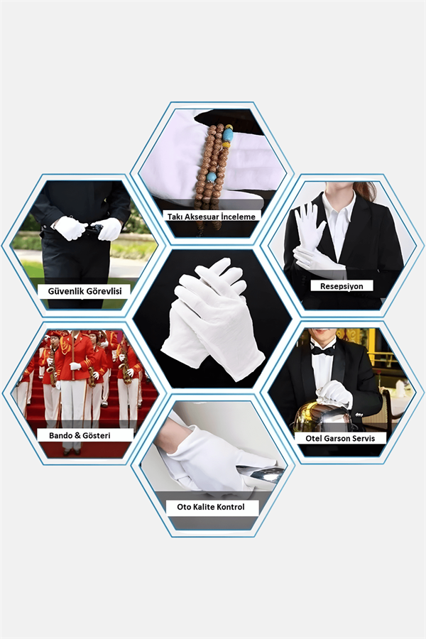 Beyaz Garson Ve Barista Kafe Mutfak Restoran Eldiveni