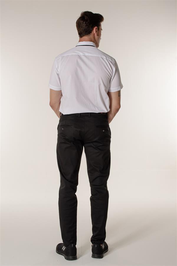 Beyaz Slim Fit Kısa Kollu Erkek Gömlek