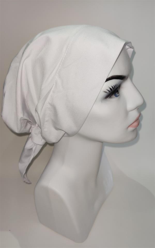 Beyaz Tesettür Kadın Bone