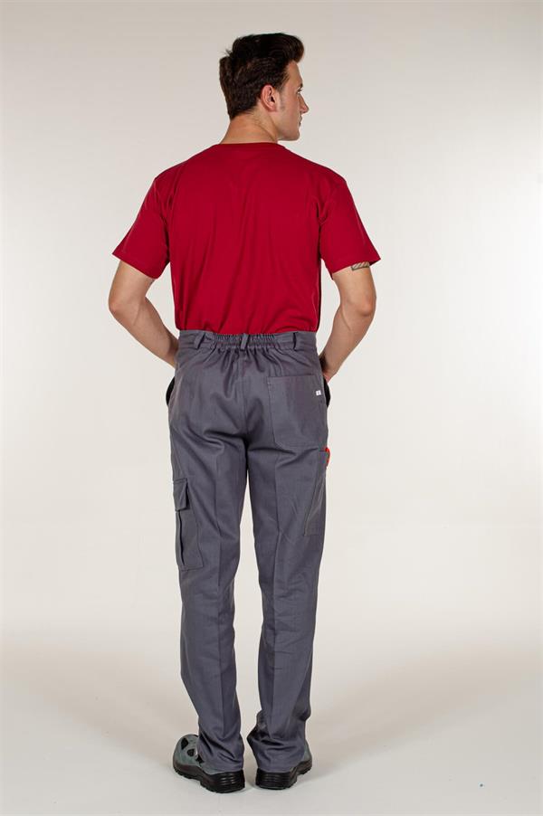 Gri Kargo Cepli Ve Pamuklu Erkek İş Pantolonu