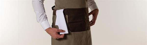 Haki Kanvas Barista Kafe Restoran Ve Mutfak Askılı Önlük