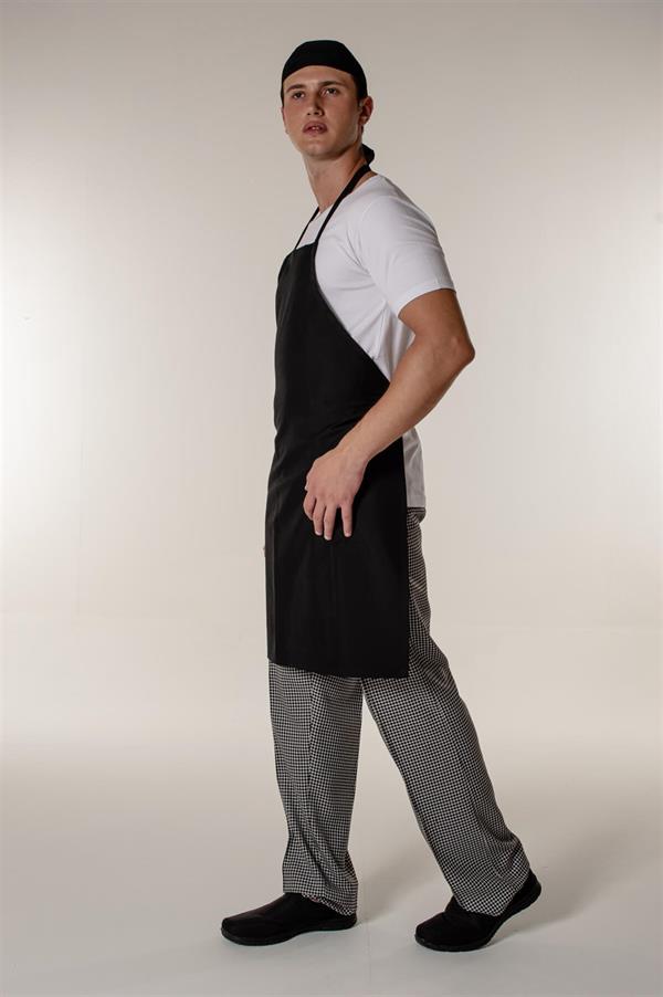 Siyah Garson Aşçı Ve Mutfak Klasik Askılı Önlük