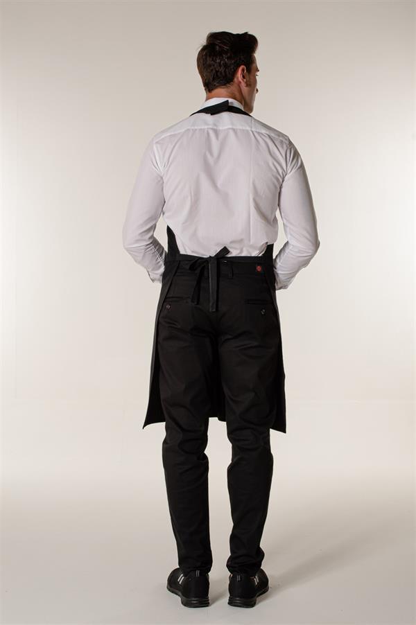 Siyah Garson Kafe Ve Restoran Yelekli Askılı Önlük