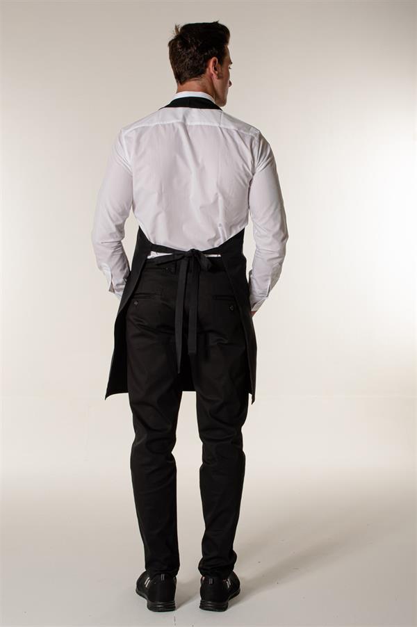 Siyah Garson Aşçı ve Mutfak Barmen Askılı Önlük