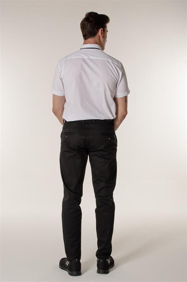 Siyah Likralı Erkek Pantolon