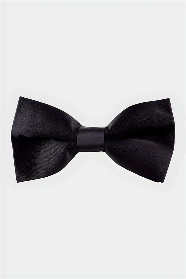 Siyah Saten Klasik Papyon