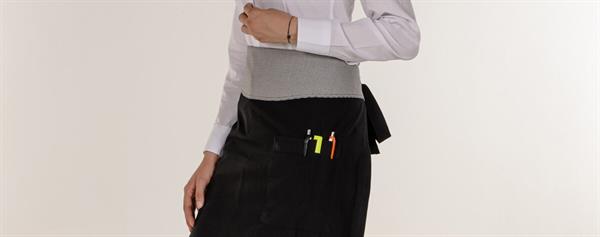 Siyah Yarım Önlük Siyah Piyedepul Kuşaklı