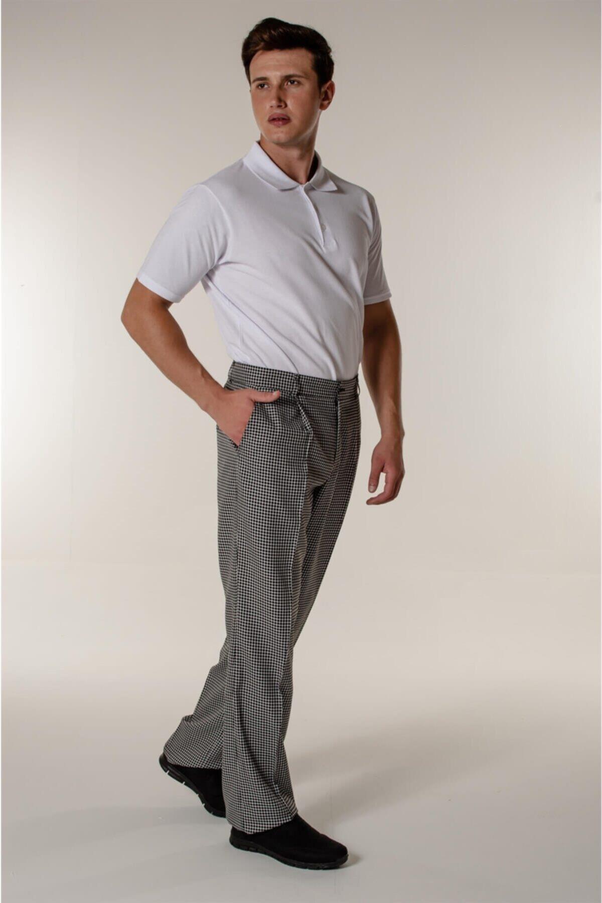Piyedepul Aşçı ve Mutfak Erkek Şef Pantolon Ütü Dikişli | Mert Giyim İş  Elbiseleri
